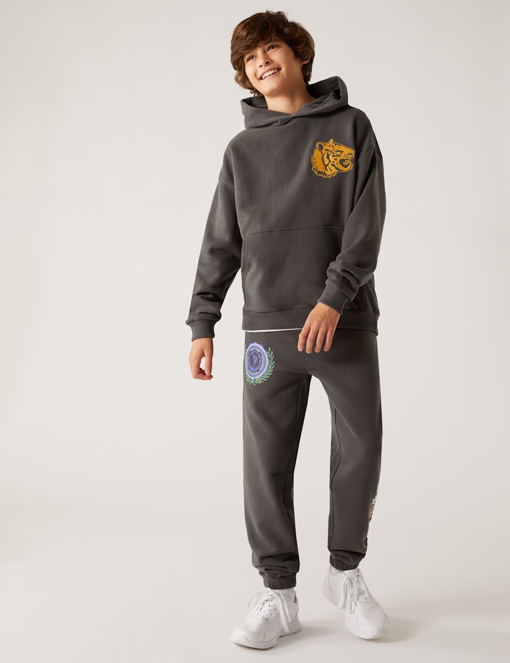 Cotton Rich Tiger Hoodie (6-16 Yrs) image 2