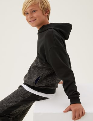 

Boys M&S Collection Cotton Rich Colourblock Hoodie (6-16 Yrs) - Grey, Grey