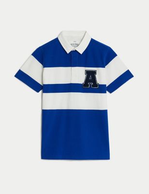 Pure Cotton Logo Rugby Shirt (6-16 Yrs)