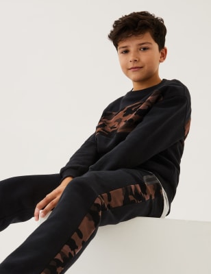 

Boys M&S Collection Cotton Rich Camouflage Sweatshirt (6-16 Yrs) - Black Mix, Black Mix