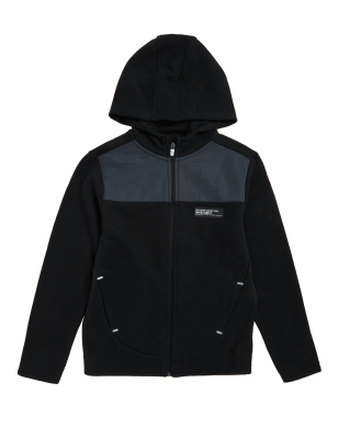 

Boys M&S Collection Cotton Rich Iridescent Zip Hoodie - Black, Black