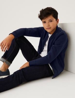 

Boys M&S Collection Cotton Rich Bomber Jacket (6-16 Yrs) - Navy, Navy