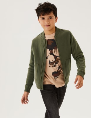 

Boys M&S Collection Cotton Rich Bomber Jacket (6-16 Yrs) - Khaki, Khaki