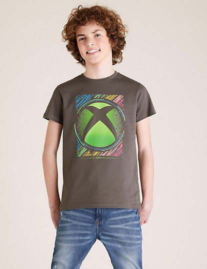 Pure Cotton Xbox Patterned T-Shirt