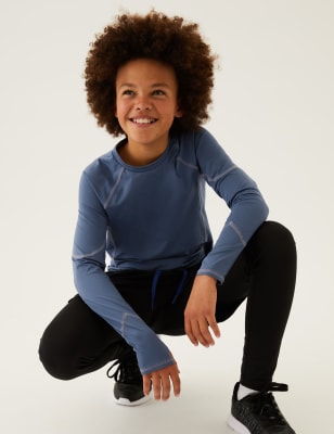 

Boys GOODMOVE Long Sleeve Base Layer Top (6-16 Yrs) - Blue, Blue