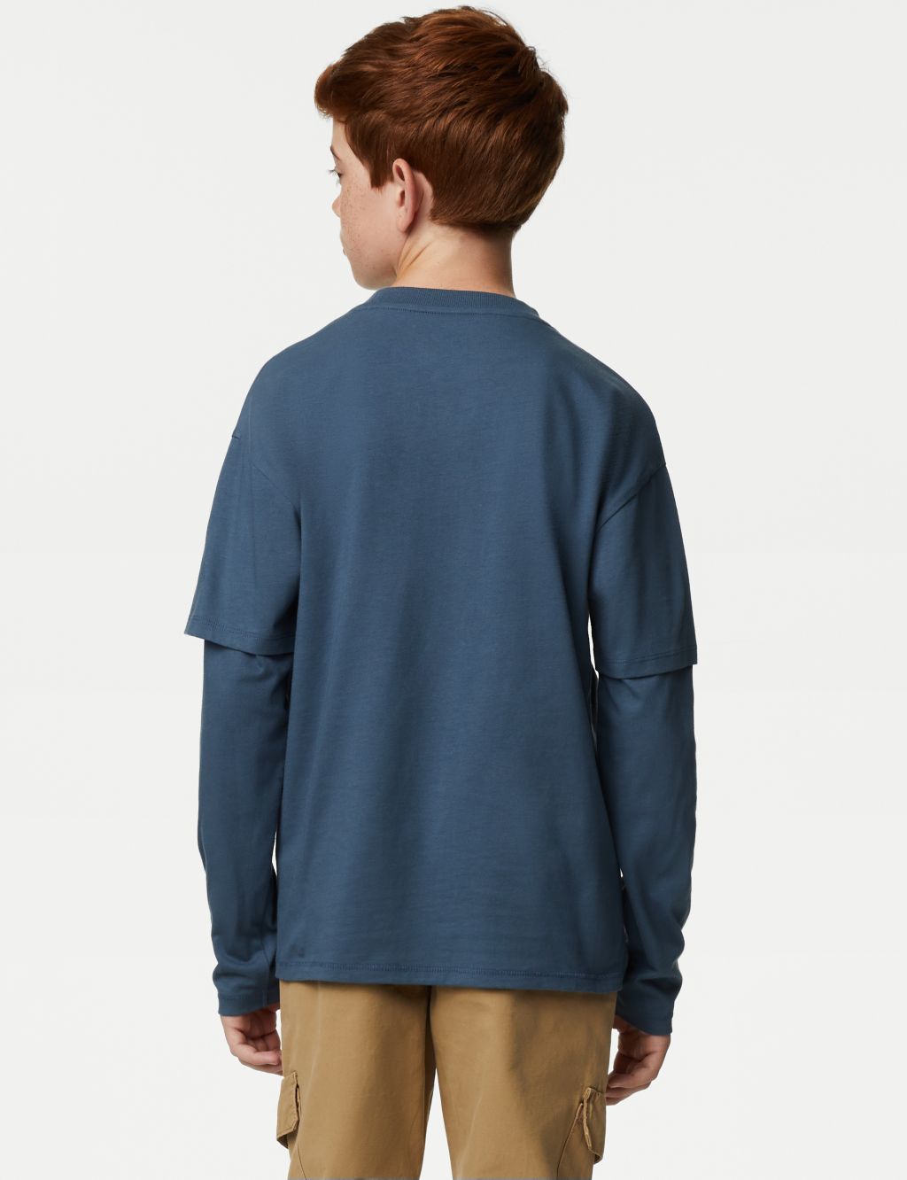 Pure Cotton Mock Sleeve Top (6-16 Yrs) image 4
