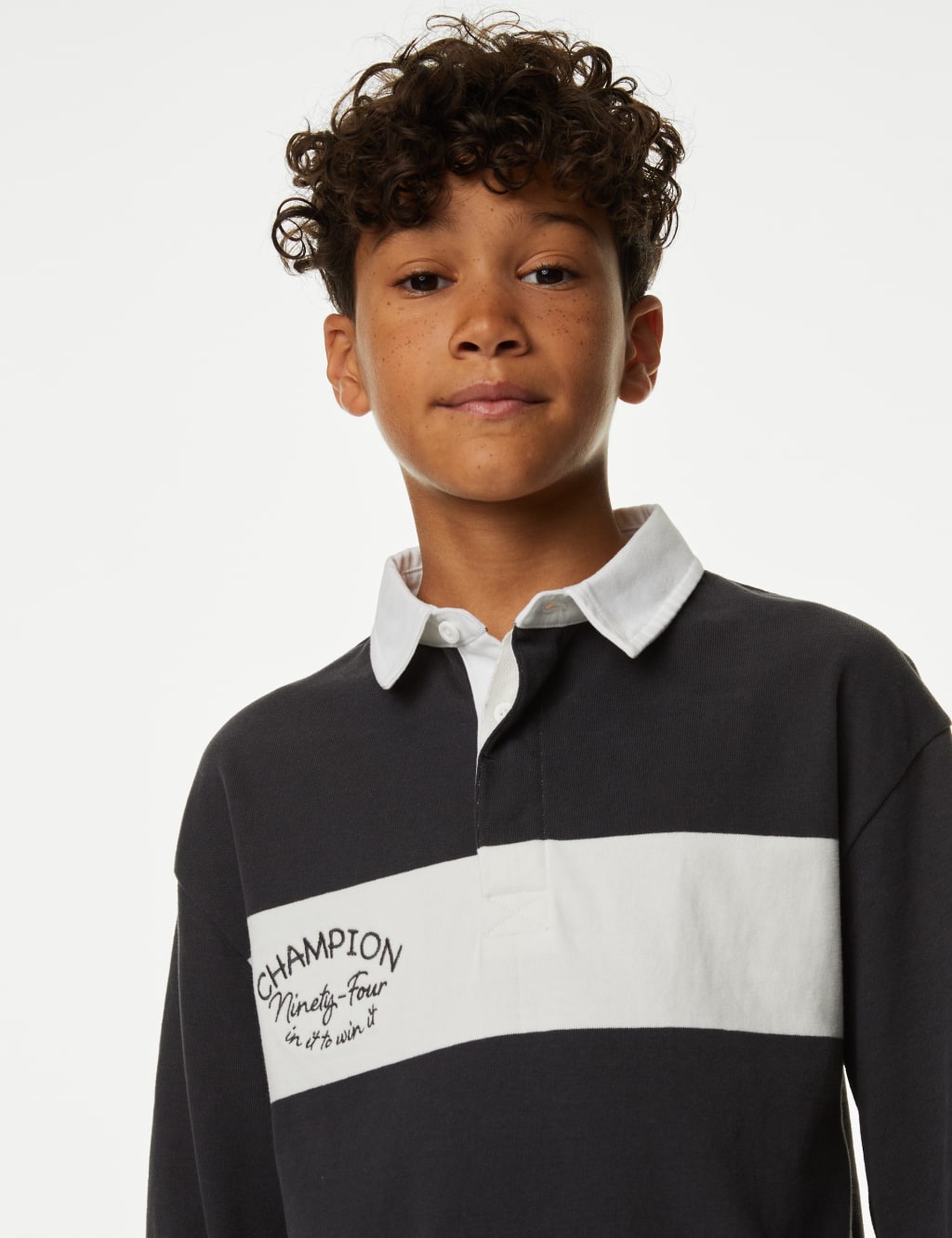 Pure Cotton Rugby Shirt (6-16 Yrs) image 1