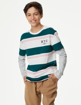 Pure Cotton Striped Top (6-16 Yrs) - IL