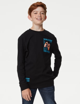 

Boys M&S Collection Pure Cotton Gaming Graphic Top (6-16 Yrs) - Black Mix, Black Mix