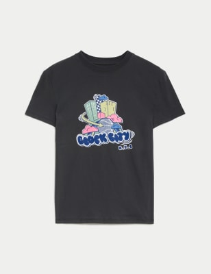 

M&S Collection T-Shirt aus reiner Baumwolle mit Stadtmotiv (6-16 Jahre) - Charcoal, Charcoal
