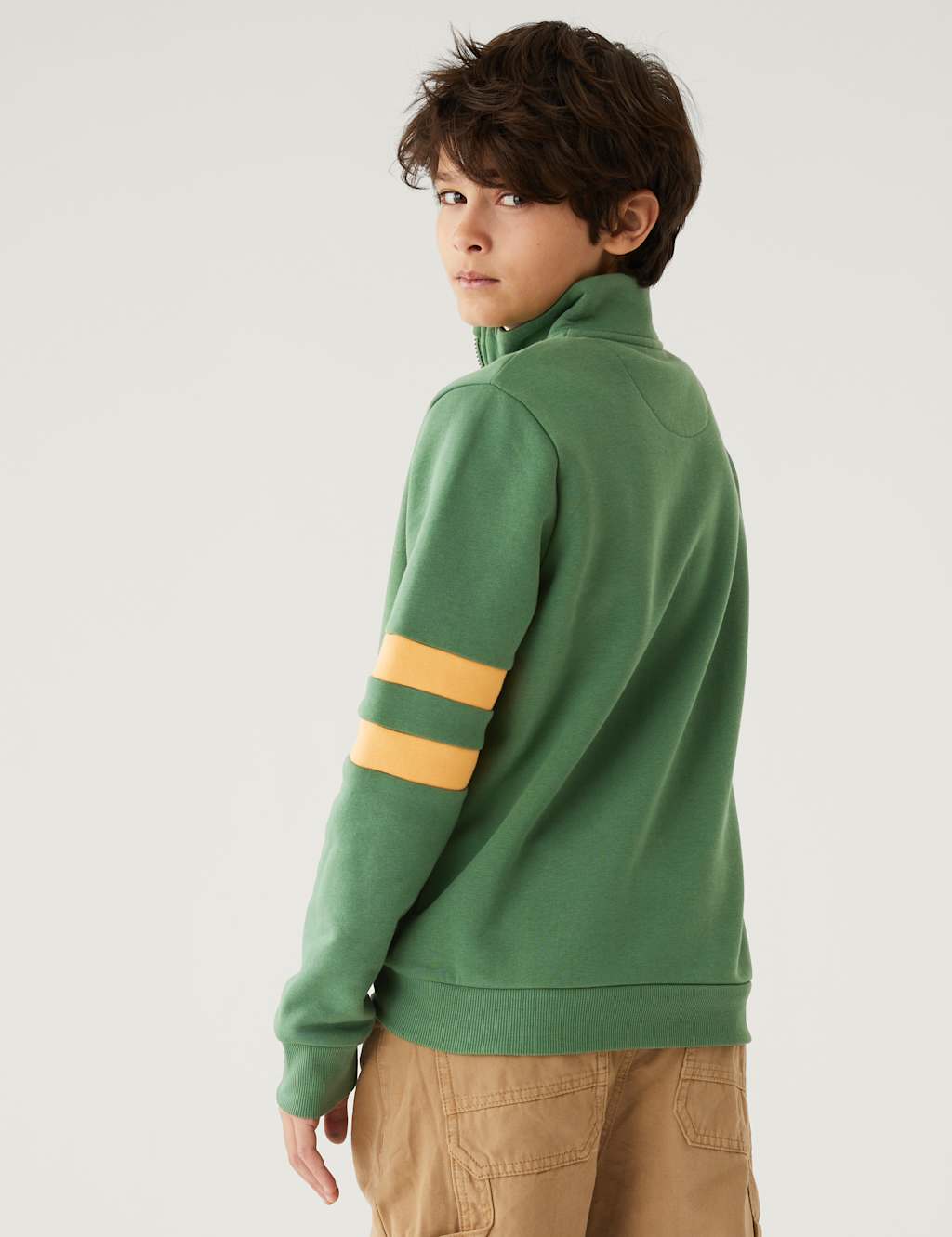 Cotton Rich Half Zip Sweatshirt (6 - 16 Yrs) image 3