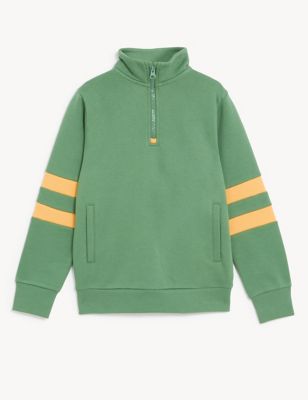 Cotton Rich Half Zip Sweatshirt (6 - 16 Yrs)