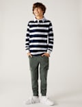 Pure Cotton Striped Rugby Shirt (6-16 Yrs)
