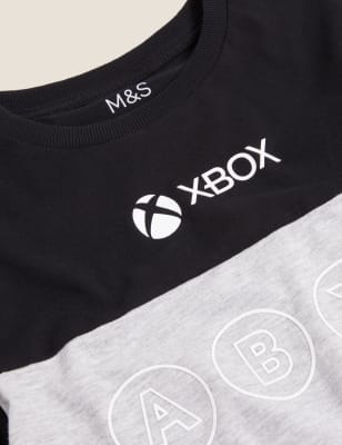 

M&S Collection T-Shirt aus reiner Baumwolle mit Xbox™-Logo (6-16 Jahre) - Grey, Grey