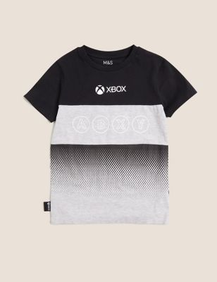 M&S Boys Pure Cotton Xbox  Logo T-Shirt (6-16 Yrs)