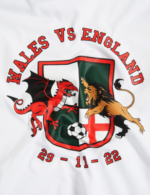

M&S Collection Camiseta 100% algodón 'England v Wales' (6-16 años) - Multi, Multi