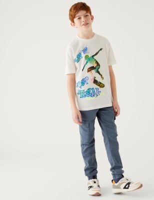 Pure Cotton Skate Print T-Shirt