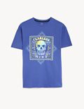 Pure Cotton Paisley Skull T-Shirt