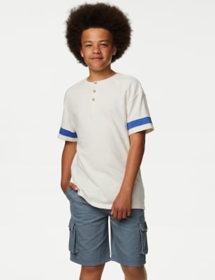 

Boys M&S Collection Pure Cotton Textured T-Shirt (6-16 Yrs) - Ivory, Ivory