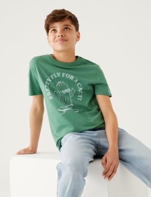 Pure Cotton Mini Me Cactus T-Shirt (6 - 16 Yrs)