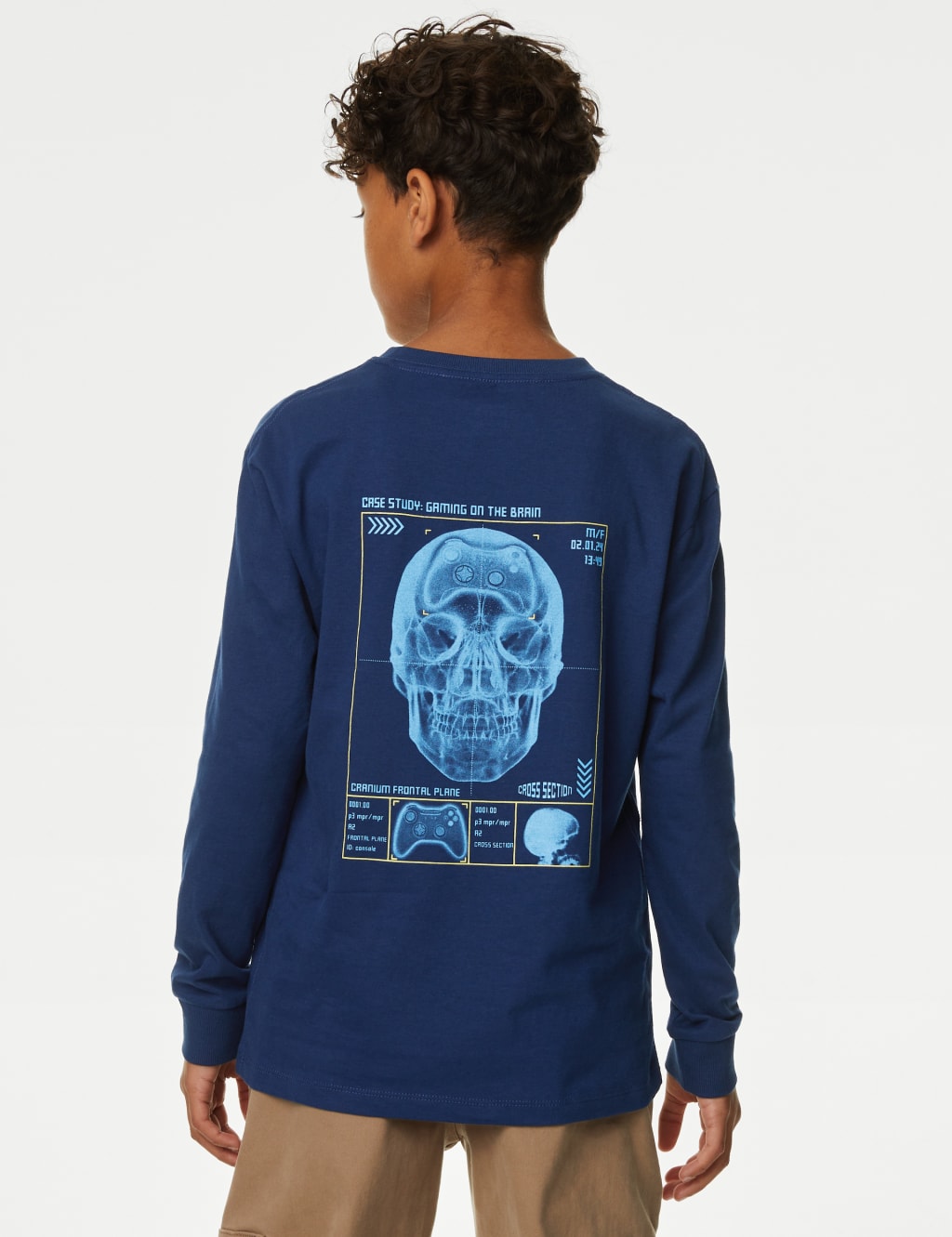 Pure Cotton Skull Graphic T-Shirt (6-16 Yrs) image 4