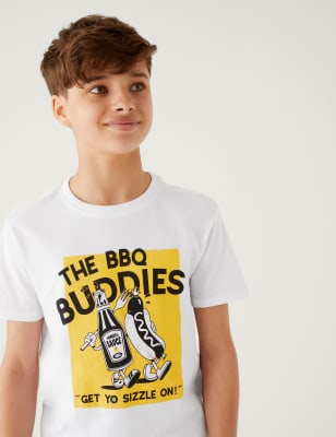 Pure Cotton Mini Me BBQ T-Shirt (6 - 16 Yrs)