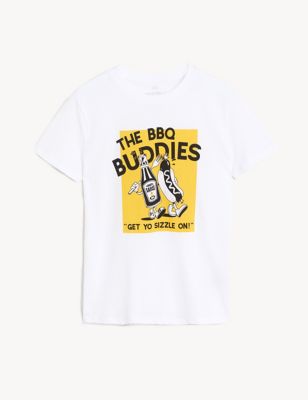 Pure Cotton Mini Me BBQ T-Shirt (6 - 16 Yrs)