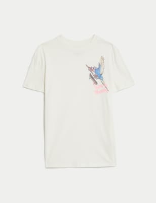 

Boys M&S Collection Pure Cotton Skating Budgie T-Shirt - White, White