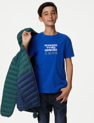 

M&S Collection Camiseta 100% algodón con gráfico de gaming (6-16 años) - Mid Blue, Mid Blue