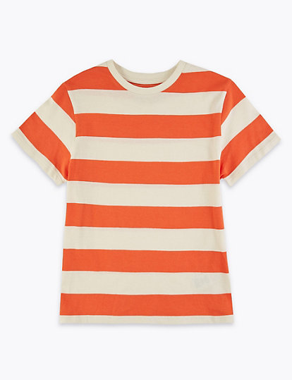 Cotton Block Striped T-Shirt (6-16 Yrs)