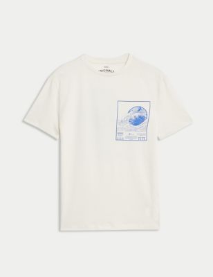 Pure Cotton Surf Graphic T-Shirt (6-16 Yrs)