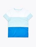Pure Cotton Colour Block T-Shirt (6-16 Yrs)