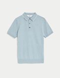 Cotton Rich Knitted Polo Shirt
