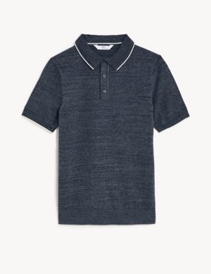 Cotton Rich Knitted Polo Shirt