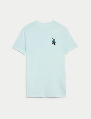 

Boys M&S Collection Pure Cotton Palm Tree Applique T-Shirt (6-16 Yrs) - Blue, Blue