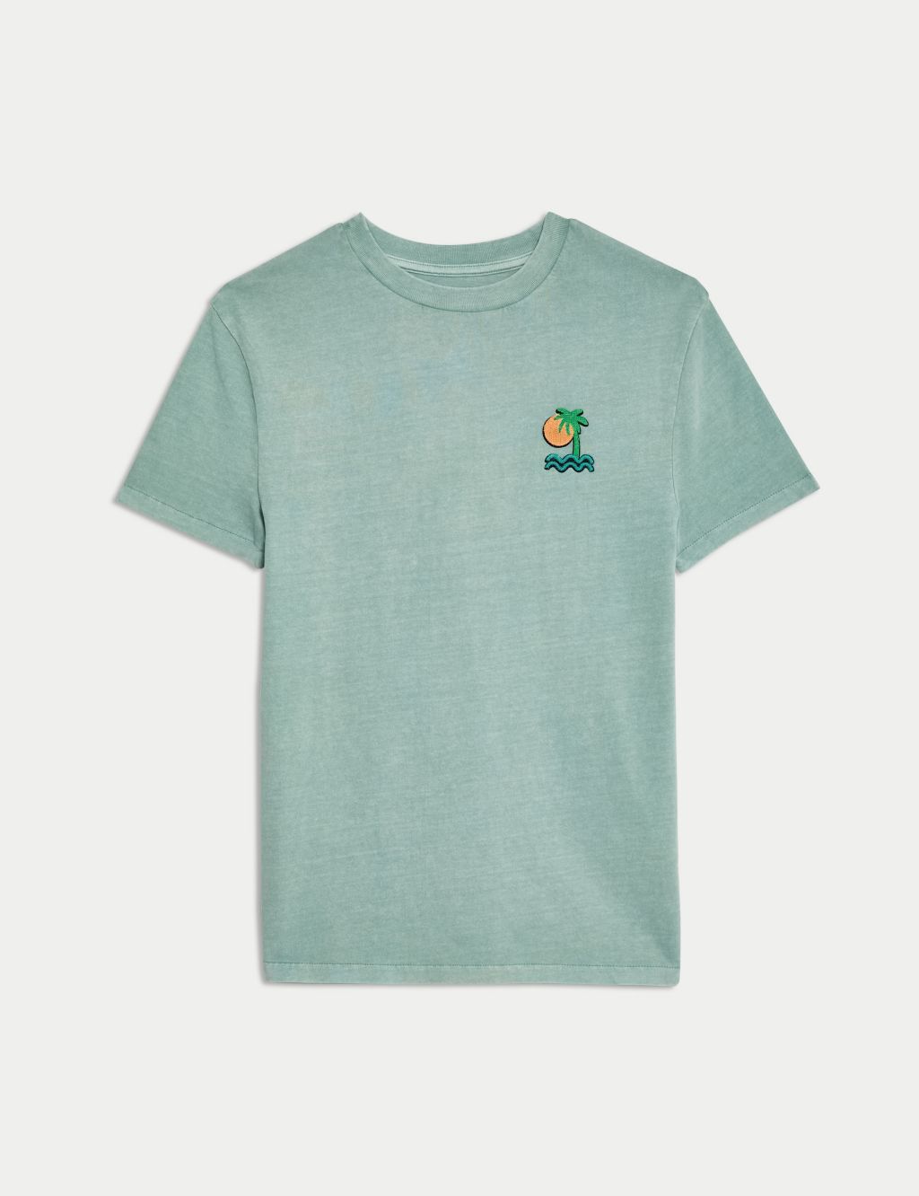 Pure Cotton Palm Tree Applique T-Shirt (6-16 Yrs)
