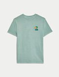 Puur katoenen T-shirt met palmboomapplicatie (6-16 jaar)