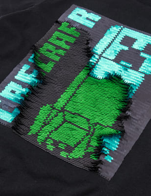 Minecraft sequin hot sale t shirt