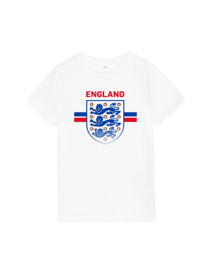 

Boys M&S Collection Pure Cotton England Football T-Shirt (6-16 Yrs) - White Mix, White Mix