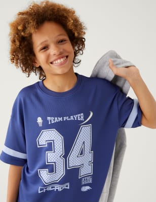 

Boys M&S Collection Mesh Basketball T-Shirt (6-16 Yrs) - Mid Blue, Mid Blue