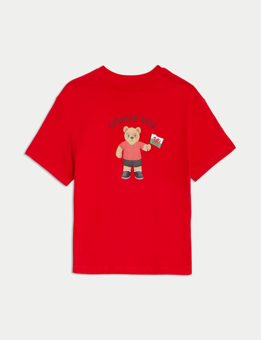 Pure Cotton Spencer Bear™ Wales T-Shirt (6-16 Yrs)