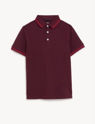 

Boys M&S Collection Pure Cotton Polo Shirt (6-16 Yrs) - Burgundy, Burgundy