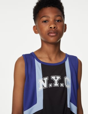

M&S Collection Camiseta de baloncesto (6-16 años) - Carbon, Carbon