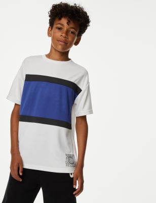 

M&S Collection Camiseta de malla de rayas (6-16 años) - White Mix, White Mix