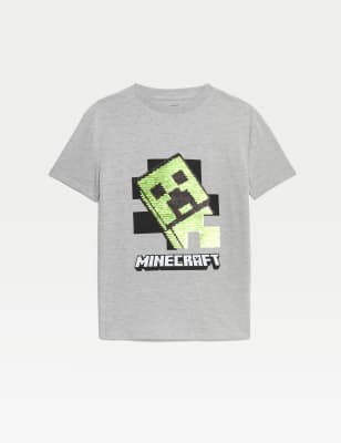 Cotton Rich Minecraft™ Sequin T-shirt (6-16 Yrs)