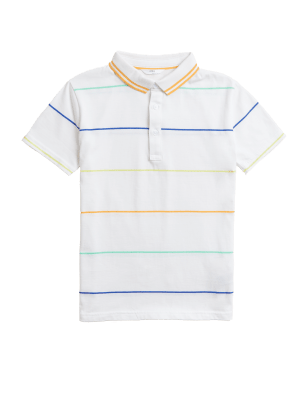 

M&S Collection Polo de rayas 100% algodón (6-16 años) - Multi, Multi