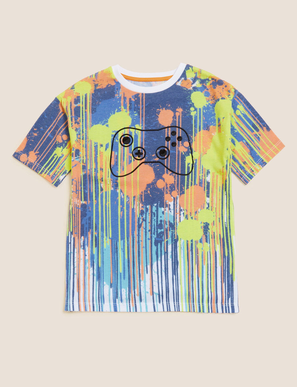 Paint Splatter Print T-Shirt (6-16 Yrs)