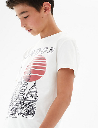 Pure Cotton London Graphic T-Shirt (6-16 Yrs)