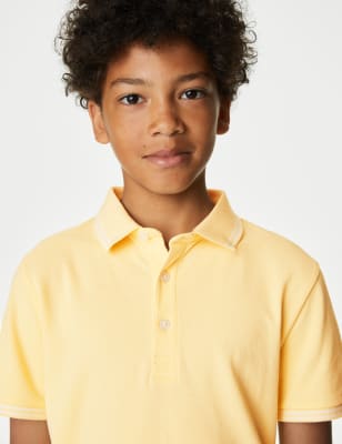 

Boys M&S Collection Pure Cotton Polo Shirt (6-16 Yrs) - Yellow, Yellow
