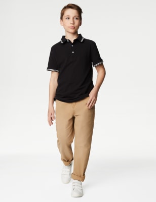 

M&S Collection Poloshirt aus reiner Baumwolle (6-16 J.) - Black, Black